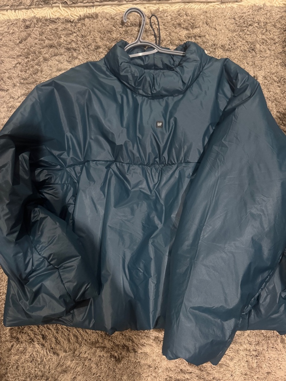 Unreleased China exclusiveYeezyxGAPx Balenciaga Teal Lightweight Puffer Pullover